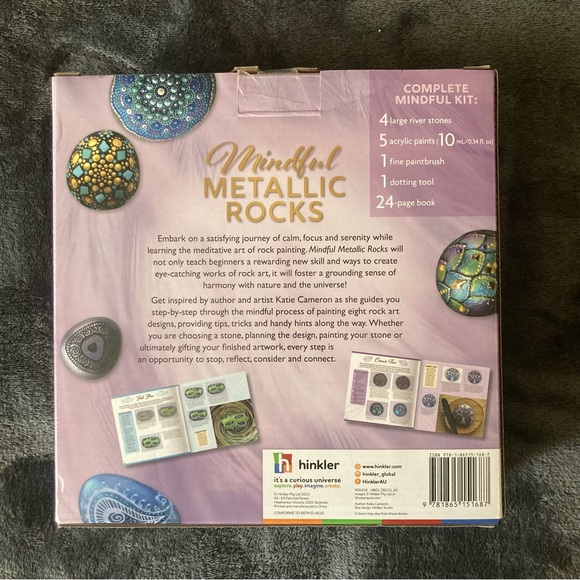 Hinkler Mindfull Metallic Rocks Painting Kit - Picture 2 of 3